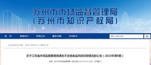 守護(hù)舌尖安全 蘇州市場監(jiān)管局通報(bào)不合格食品風(fēng)險(xiǎn)處置情況